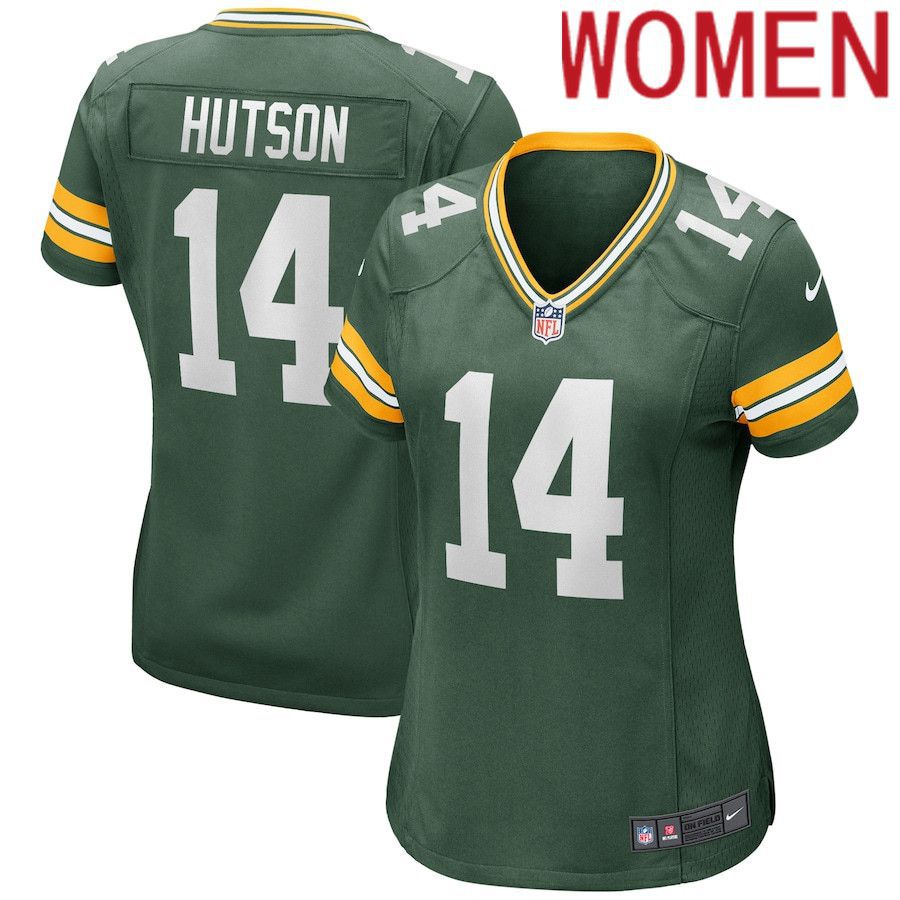 Women Green Bay Packers #14 Don Hutson Nike Green Game Retired Player NFL Jersey